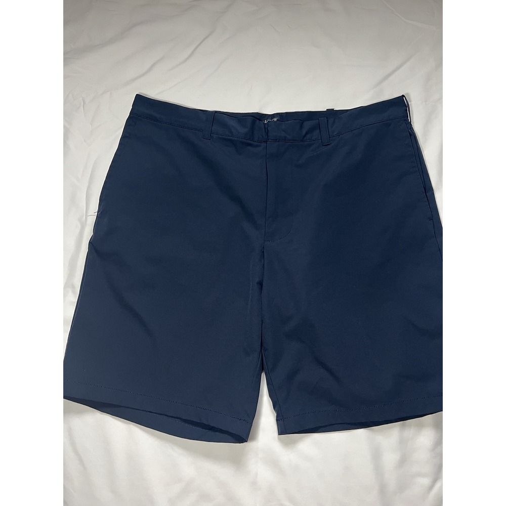 Men's J. Crew 9" Inseam Tech‎ Shorts Navy Blue Performance Golf Size 36 AL096